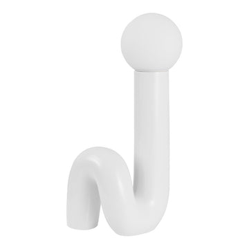Katya 18" Scandinavian Minimalist Ceramic Spiral Tube LED Table Lamp - JONATHAN Y